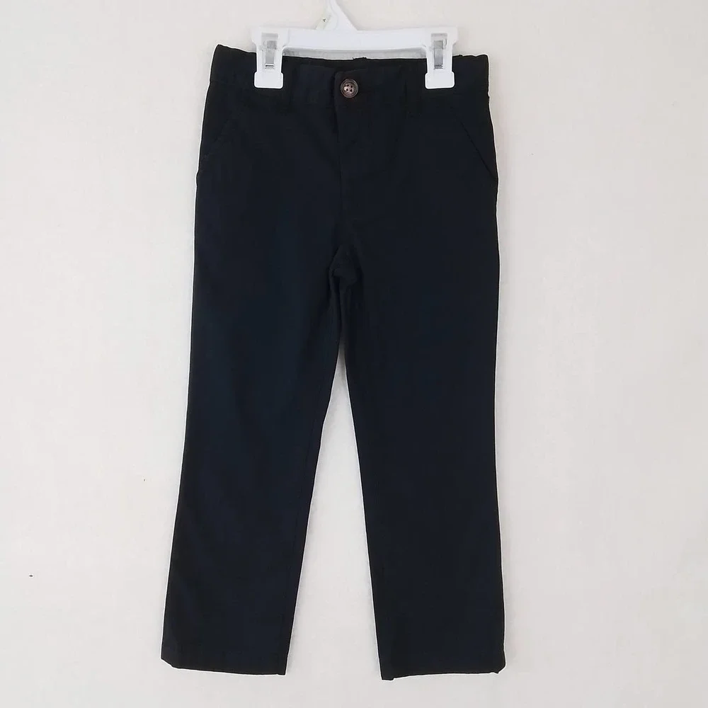 Carter's Kid Cotton Slim Fit Khaki Pants Boy's Size 4 in‎ Black